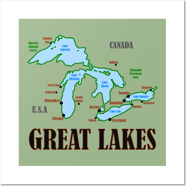 Great Lakes Wall Art by Pr0metheus